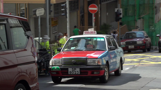 香港街头出租车视频