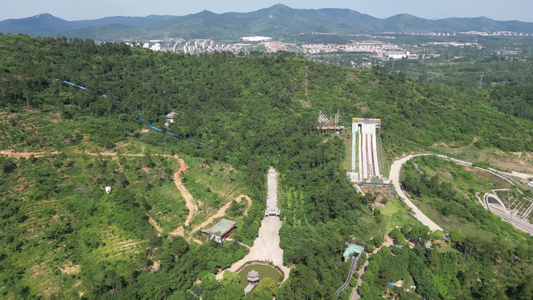 航拍湖北襄阳黄家湾风景区视频