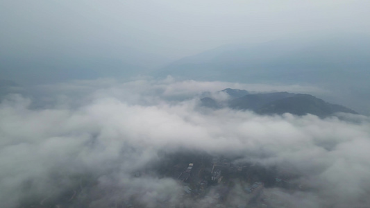 山城云海仙境自然美景航拍视频视频