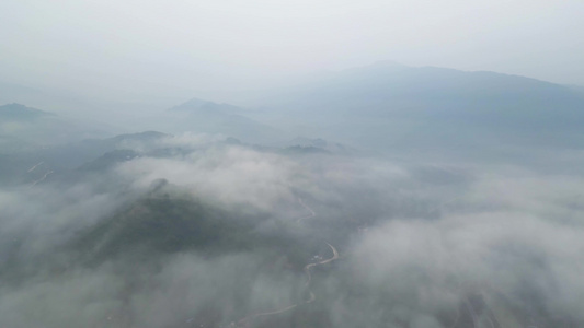 山城云海仙境自然美景航拍视频视频