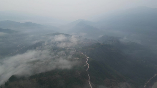 山城云海仙境自然美景航拍视频视频