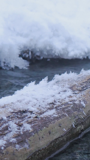 春天冰雪溶化河流风景风景图20秒视频