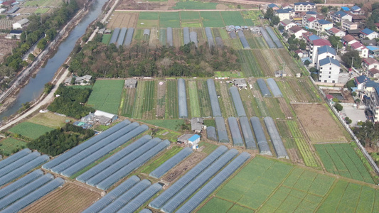 春耕农田农业种植基地航拍视频