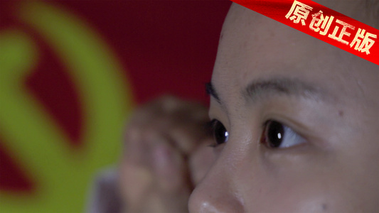 4K中国共产党章程 入党宣誓誓词党政红色视频