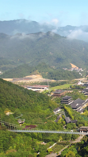 5A景区浙江衢州根宫佛国华夏根文化景区航拍视频世界文化遗产42秒视频