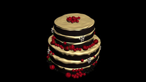 三维生日蛋糕动画10秒视频