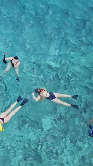 在水下雕像浮潜拍摄的人们印度尼西亚14秒视频