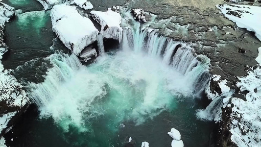 冰岛众神瀑布视频