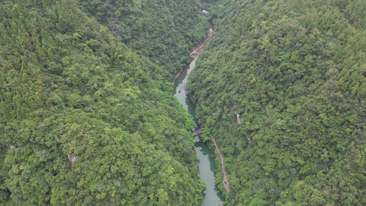  航拍湖北宜昌三峡人家景区视频