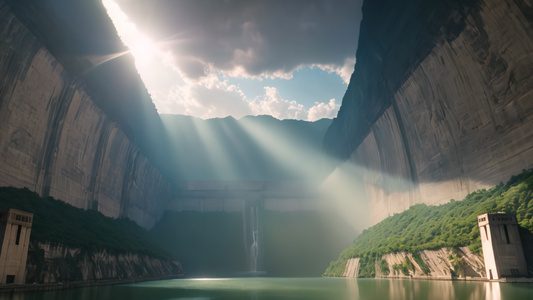 航拍中国长江三峡大坝风景视频