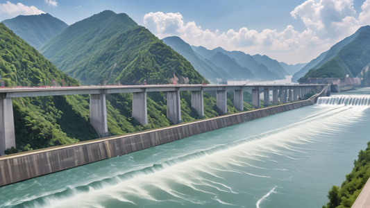 航拍中国长江三峡大坝风景视频