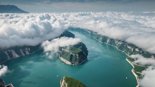 航拍中国长江三峡大坝风景视频