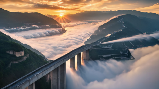 航拍中国长江三峡大坝风景视频