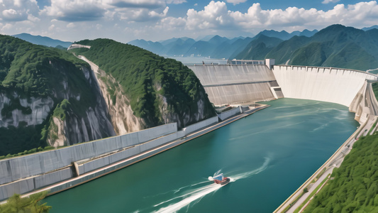 航拍中国长江三峡大坝风景视频