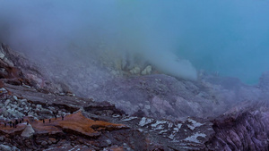 火山口山洞地标自然12秒视频