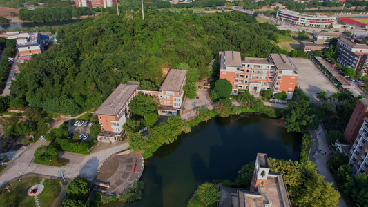 航拍福建华南女子学院视频