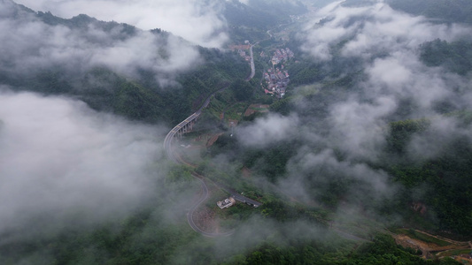 杭州建德马岭天观景区唯美云海风光航拍视频