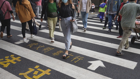 城市人行道上的人群[中产阶层]视频