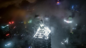 上海金茂大楼俯瞰陆家嘴16秒视频