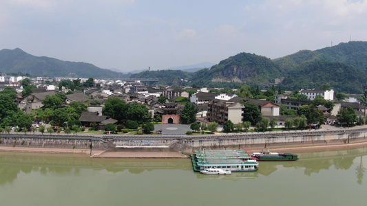 航拍湖南怀化黔阳古城4A景区视频