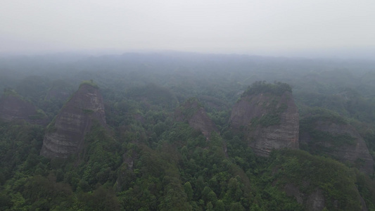 航拍湖南怀化通道万佛山景区视频