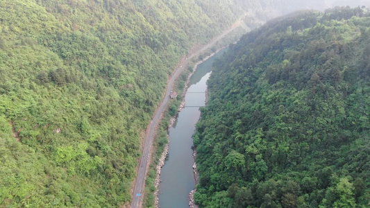 航拍湖南怀化沅陵借母溪自然风光视频