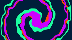 以恒定运动方式不同颜色的螺旋抽象背景21秒视频