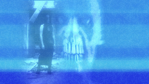 具有效果的恐怖僵尸两个cg动画混合介质12秒视频