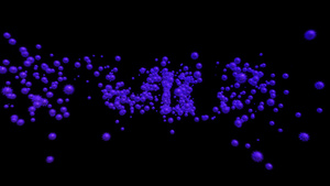 紫色细胞飞向形成文本10秒视频