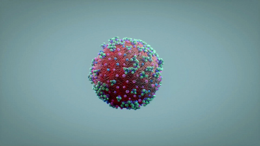 Corona病毒19旋转循环的精确三维模型视频