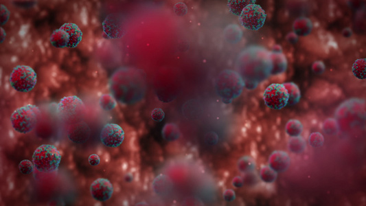 Corona病毒19细胞流动3d模型视频