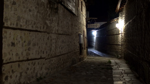 深夜古老的黑暗小巷布加里岛16秒视频