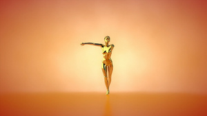 美丽的金色女子萨尔萨舞11秒视频