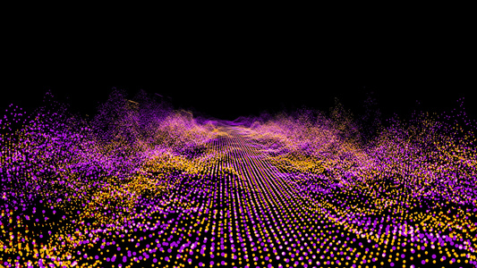 紫橙色波形波形球振动视频