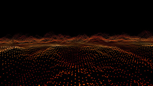 未来派抽象熔岩火焰飞过波形声音音频音乐球振荡可视化21秒视频