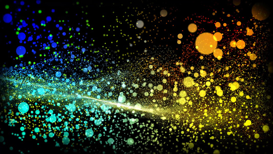 未来派抽象彩虹粒子波形维度球振荡视频