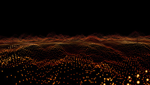 未来派抽象熔岩火焰波形声音音频音乐球振荡可视化波技术21秒视频