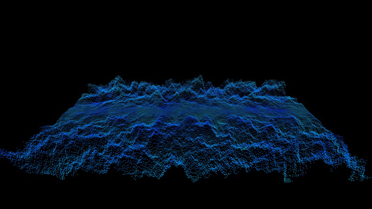 抽象蓝图波形声音音频音乐振荡可视化波技术数字表面视频
