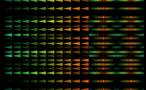 三角彩虹图案主题微小缓慢在黑屏线上全部淡化12秒视频