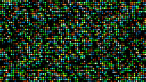 动动画抽象彩虹和多彩点光点光微粒模式波形振荡波动可视化10秒视频
