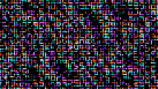 动画抽象红橙黄紫水蓝小点光粒子图案波形振荡可视化波视频