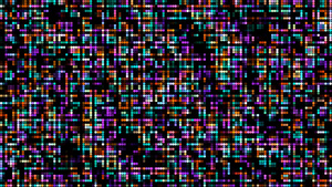 动画抽象红橙黄紫水蓝小点光粒子图案波形振荡可视化波21秒视频