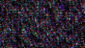 动画抽象红橙黄紫水蓝色小光点粒子20秒视频