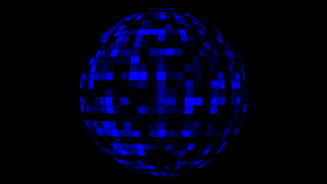 数字地表背景动画抽象暗蓝调平方色光微粒图案波形振动20秒视频