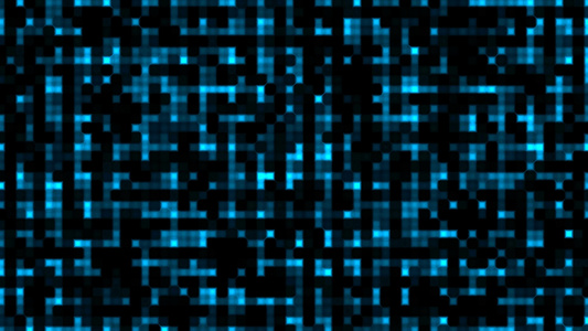 未来派抽象小方波技术可视化蓝色色调数字表面背景视频