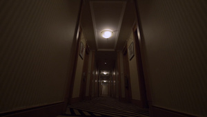 看见旅馆走廊有闭着门的客房46秒视频