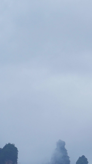 延时摄影城市旅游湖南5A级景区张家界自然风光天空晨雾素材张家界素材16秒视频