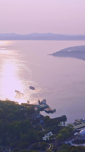 无锡太湖鼋头渚航拍太湖风景区3秒视频