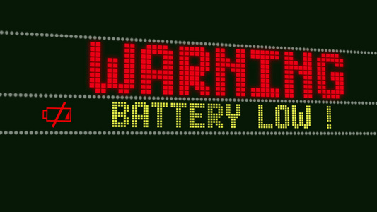 低电池警告屏幕文字系统信息通知动画视频