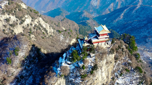 航拍秦岭南五台山视频